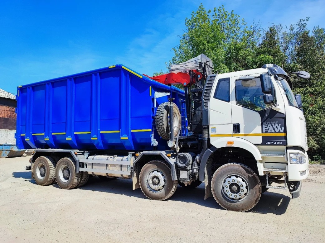 Ломовоз faw j6 КМУ велмаш 10-74М